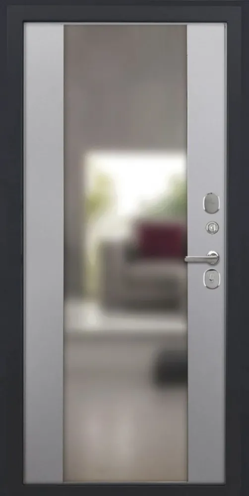 Товар Дверь ДвериПРО Модель Л-49 Алиса (16мм, ПВХ Софт грей, зеркало) DPRO227548