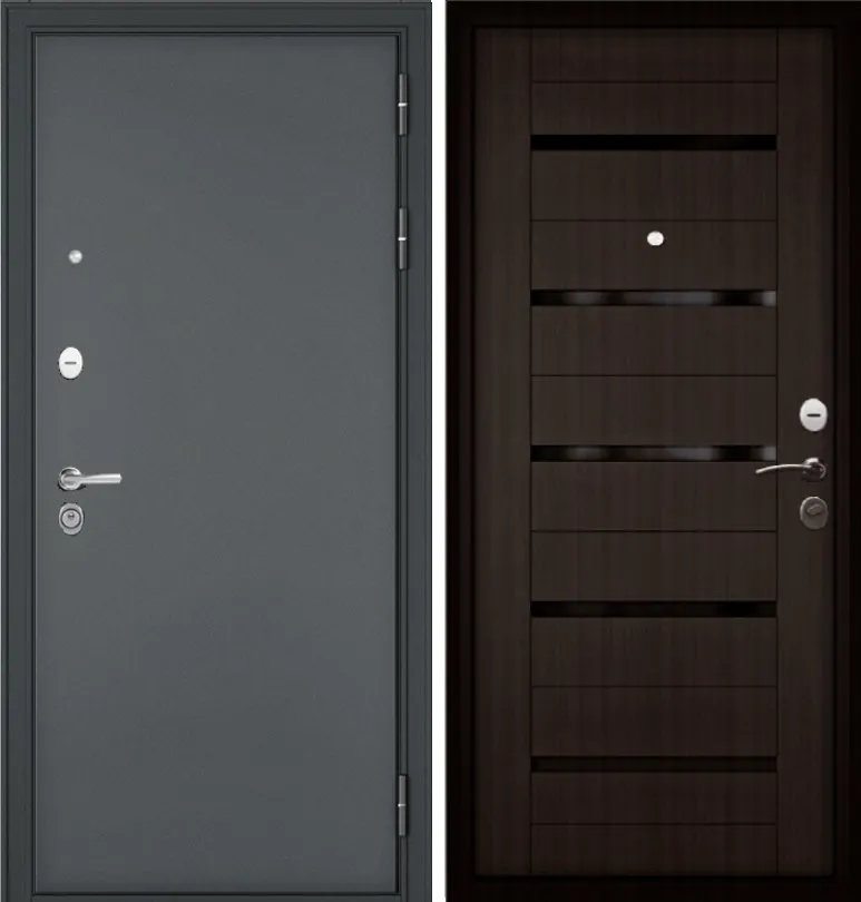 Дверь Бульдорс TRAST MASS МР Черный муар металлик КАЛЕ DIS006942