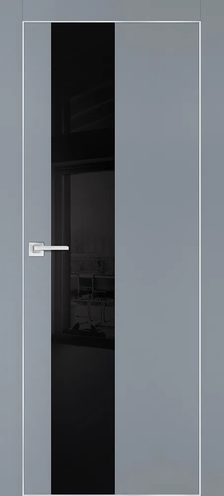 Межкомнатная дверь PX-6  AL кромка с 4-х ст. Серый матовый