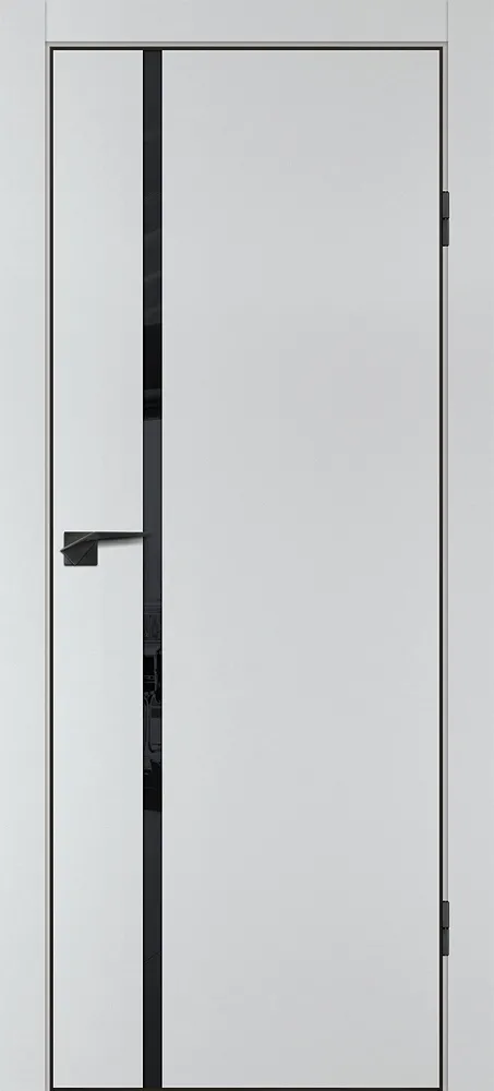 Межкомнатная дверь P-22  кромка ABS черная c 4-х ст. Сапфир матовый